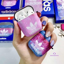 三つ葉 Adidas Airpods Pro3/2ケースマーブル柄 スポーツ風 ブランド ファッション