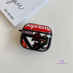 ルイビトンブランドairpods Pro2ケースオフホワイト カラビナ付き