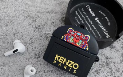 虎柄 カラビナ付き ケンゾー Airpods Proケース キュート 脱着簡単