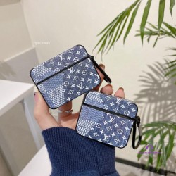 ルイヴィトンブランドairpods 3ケース ファッション デニムブルー